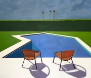 Pool with Orange Chairs