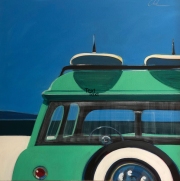 Woody with Surf Boards Fin in Back