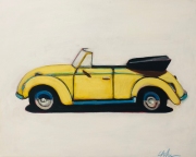 Yellow VW Bug Convertible