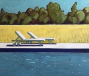 Pool with Wheat Field