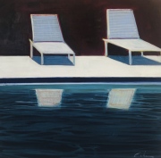 Pool with Two White Loungers