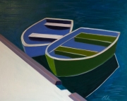 Green and Blue Boats
