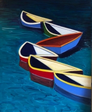 Green and Blue Boats