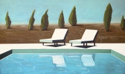 Pool with Trees and Chairs